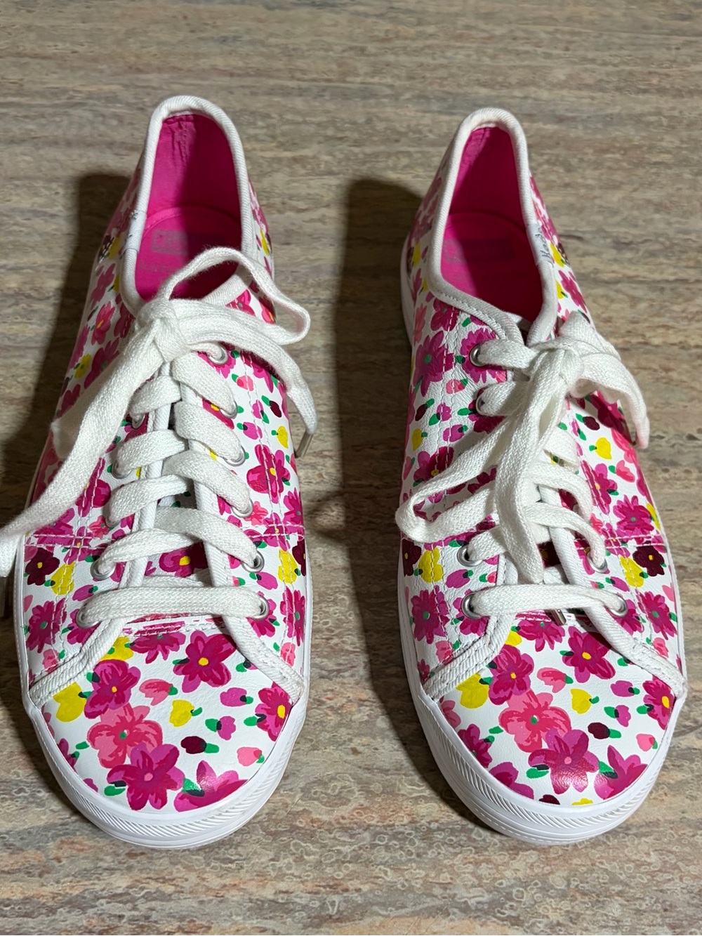 NWOB Kate Spade ♠️ X Keds Pink Floral Multicolored Lace-Up Sneakers